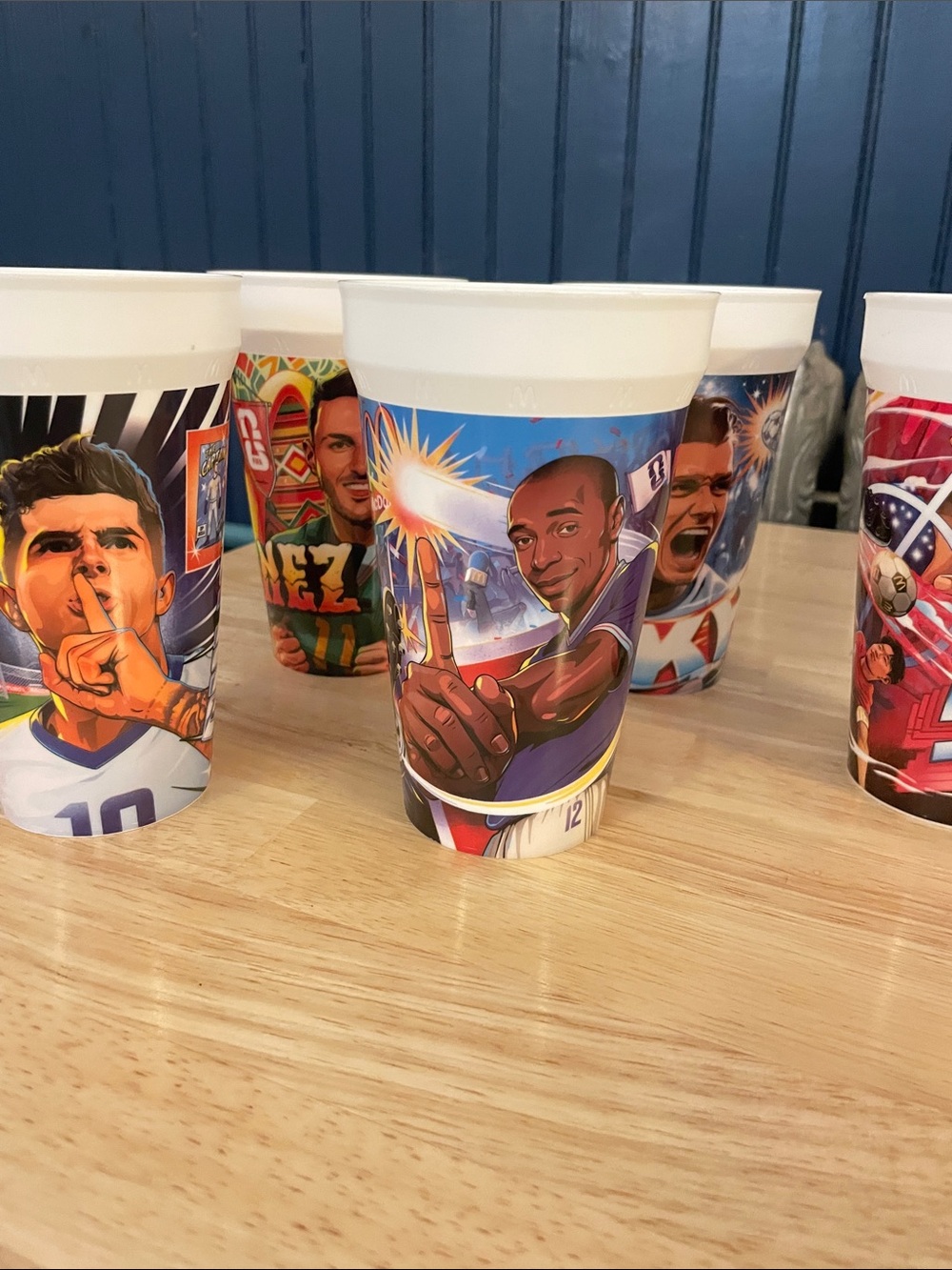 McDonald's FIFA Collectible Cups Lot of 5 New Beckham Son Henry Pulisic Gimenez